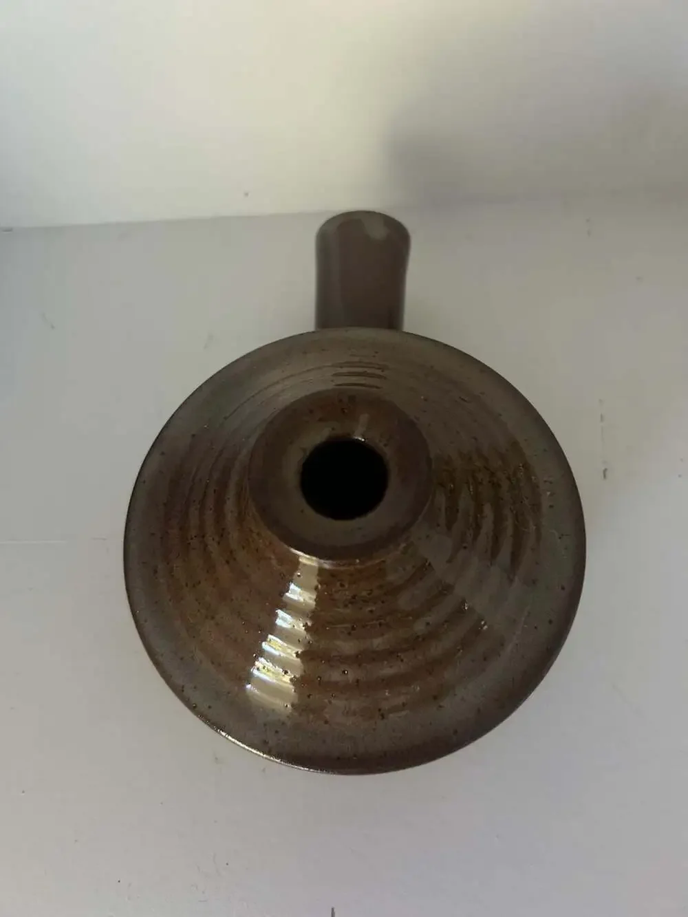 Stone Wave Speckled Brown Stoneware Microwave Cooker With Vented Lid And Handle